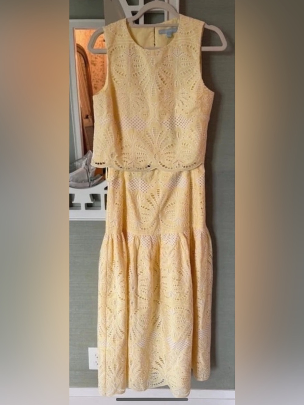 Antonio Melani matching two-piece set in a vibrant, cheery shade of yellow.